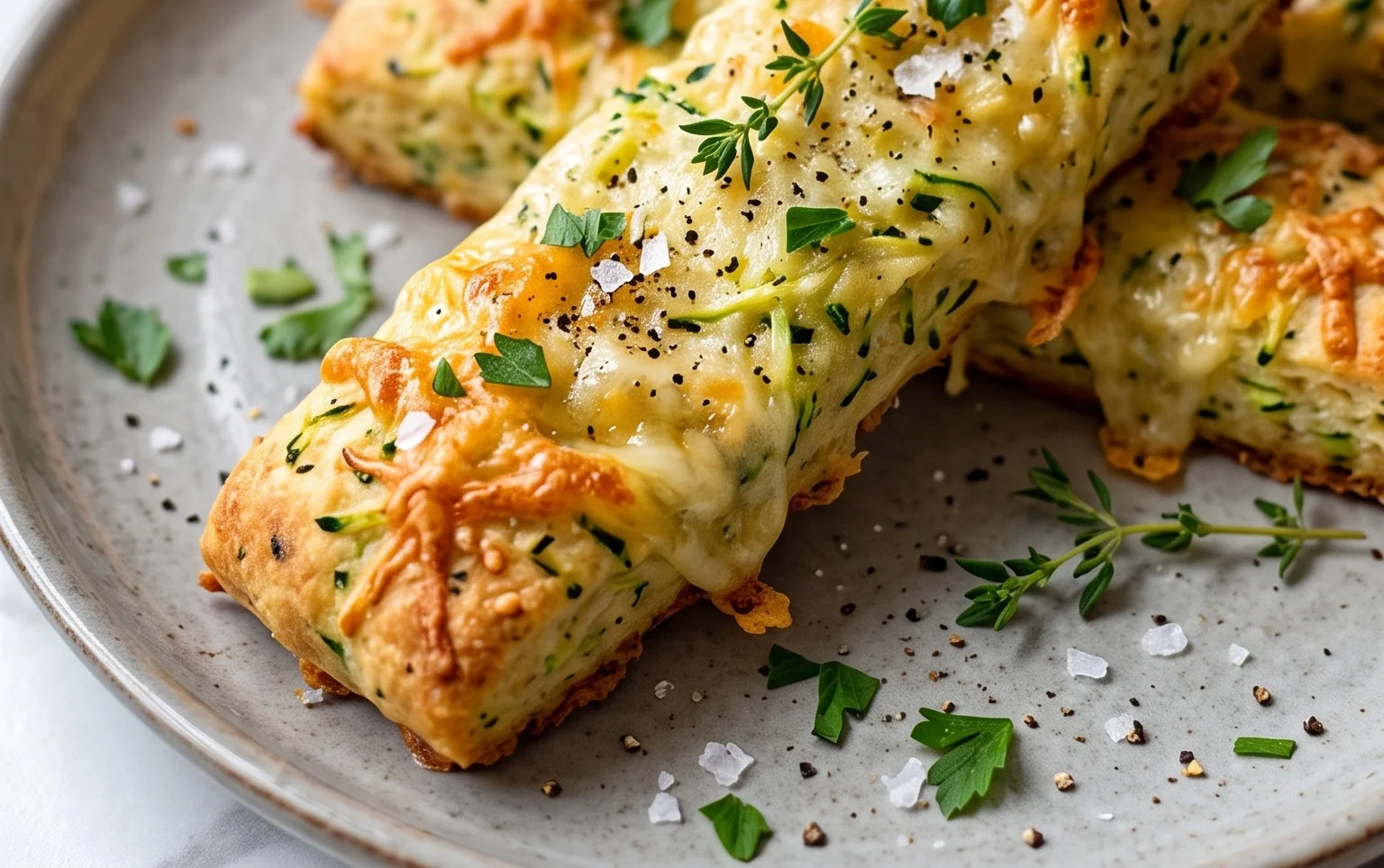 Cheesy Zucchini Breadsticks